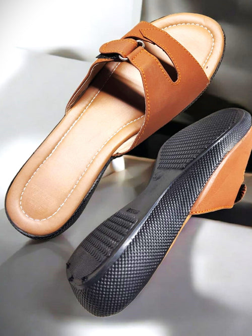 BGNaP Women Brown Comfort Sandals – Stylish Daily Wear Flats